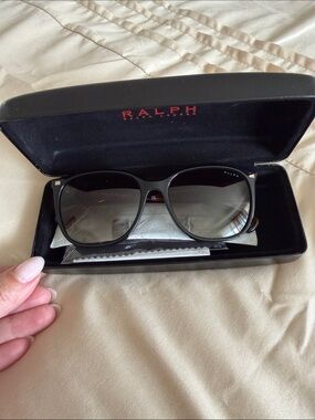 Ralph Lauren Black Sunglasses with Gray Gradient Lenses